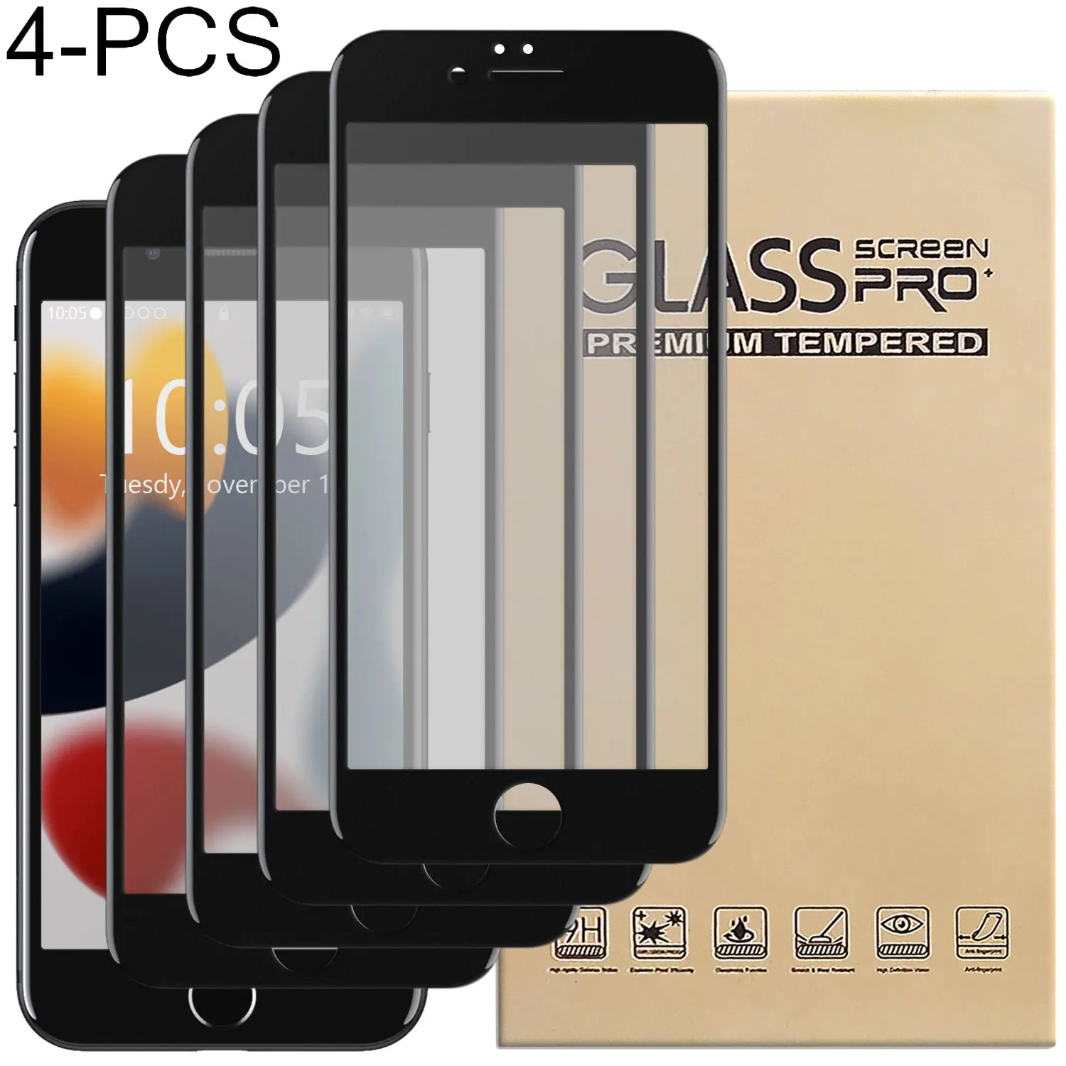 4Packs Clear Glossy Transparent Tempered Glass Film Case Friendly Screen Protector For iPhone 7/7 Plus/8/8 Plus
4Packs Clear Glossy Transparent Tempered Glass Film Case Friendly Screen Protector For iPhone 7/7 Plus/8/8 Plus
