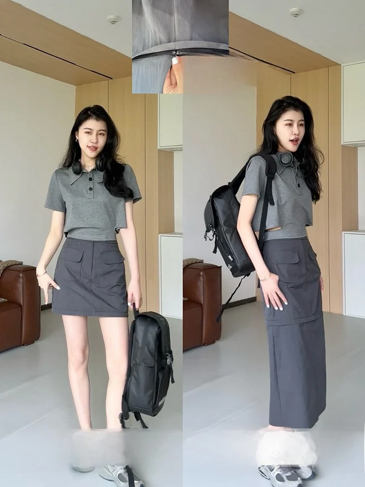 Zhang a Xing Salt Salt Summer Commute Design Simple Style Detachable Workwear Skirt Casual Fashion Set for Women Spring Summer
Zhang a Xing Salt Salt Summer Commute Design Simple Style Detachable Workwear Skirt Casual Fashion Set for Women Spring Summer