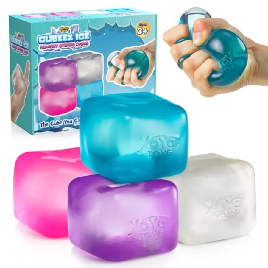 Cubeez Squishy Stress Cubes 4 Pack Sensory Fidget Toys for Fun Stretchy Squeeze Stress Balls Colorful Ice Cube Squishies Calmin
Cubeez Squishy Stress Cubes 4 Pack Sensory Fidget Toys for Fun Stretchy Squeeze Stress Balls Colorful Ice Cube Squishies Calmin