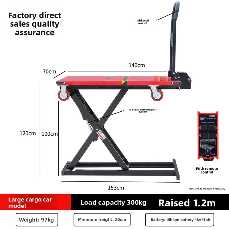 TAO Truck Electric Hydraulic Lifting Platform Small Scissor Trolley Portable Lifting Flat Truck
TAO Truck Electric Hydraulic Lifting Platform Small Scissor Trolley Portable Lifting Flat Truck