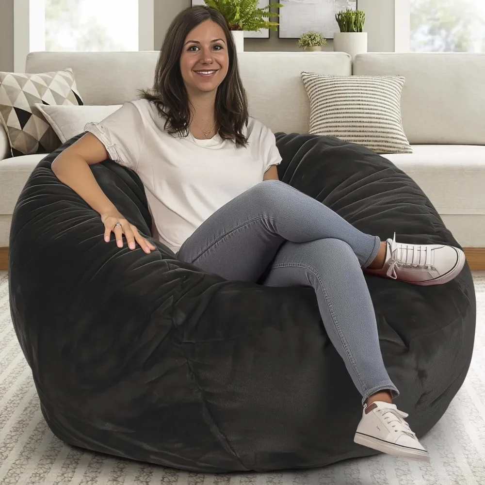 Bag Chair, 4-Foot Bean Grey Suede Cover, Oversized Foam Lounger, Floor Seat, Small Sofa, Couch Bed
Bag Chair, 4-Foot Bean Grey Suede Cover, Oversized Foam Lounger, Floor Seat, Small Sofa, Couch Bed