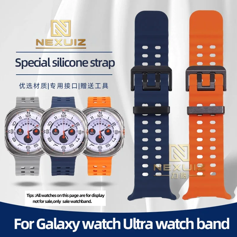Black White Orange Rubber Watch Strap For SAMSUNG Galaxy Watch Ultra Silica Gel Smart Watch Movement Men and Women Accessories
Black White Orange Rubber Watch Strap For SAMSUNG Galaxy Watch Ultra Silica Gel Smart Watch Movement Men and Women Accessories