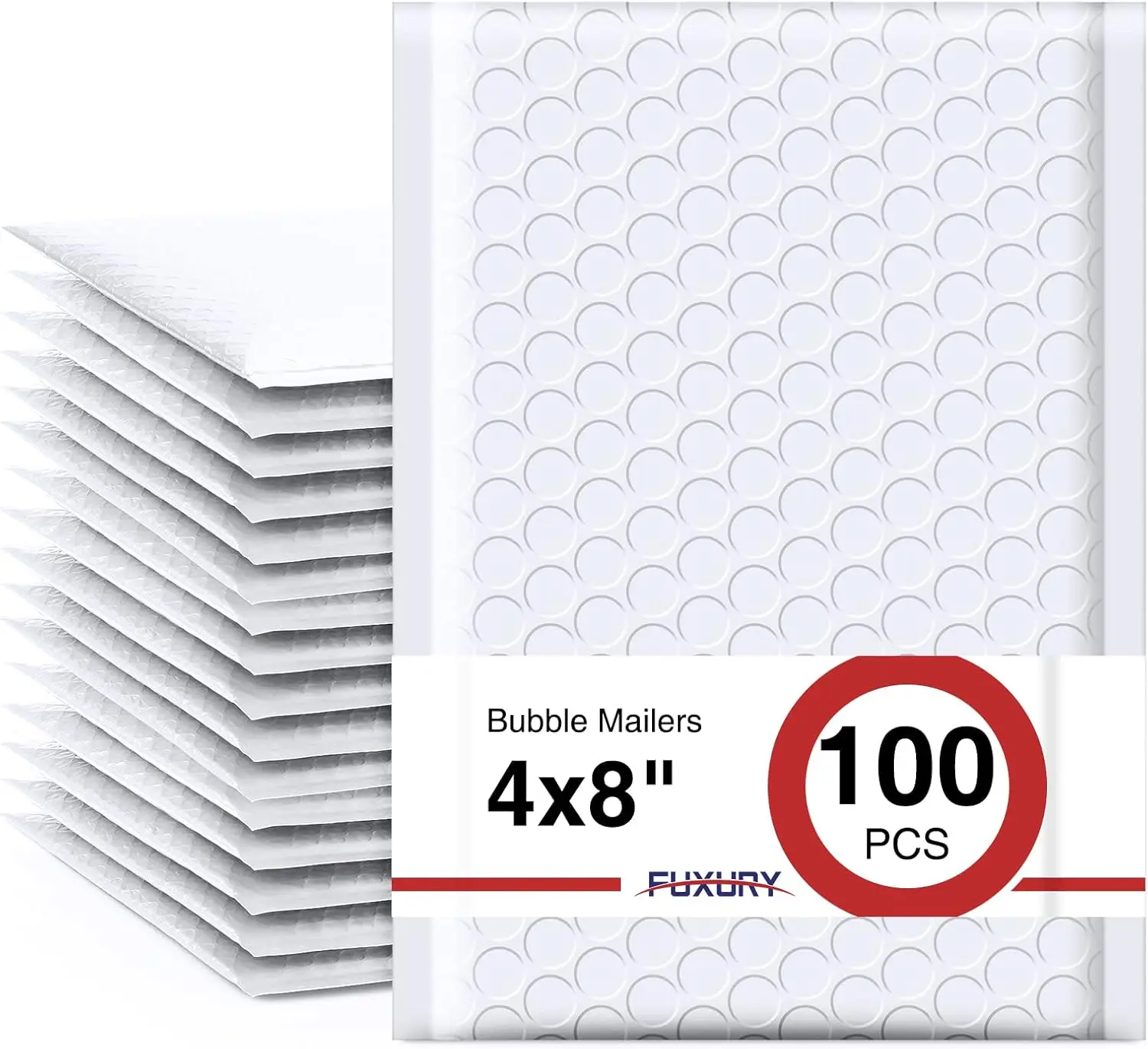 100 Pack 4x8 Bubble Mailers, White Padded Envelopes 4x7 Usable Size for Small Business Shipping
100 Pack 4x8 Bubble Mailers, White Padded Envelopes 4x7 Usable Size for Small Business Shipping