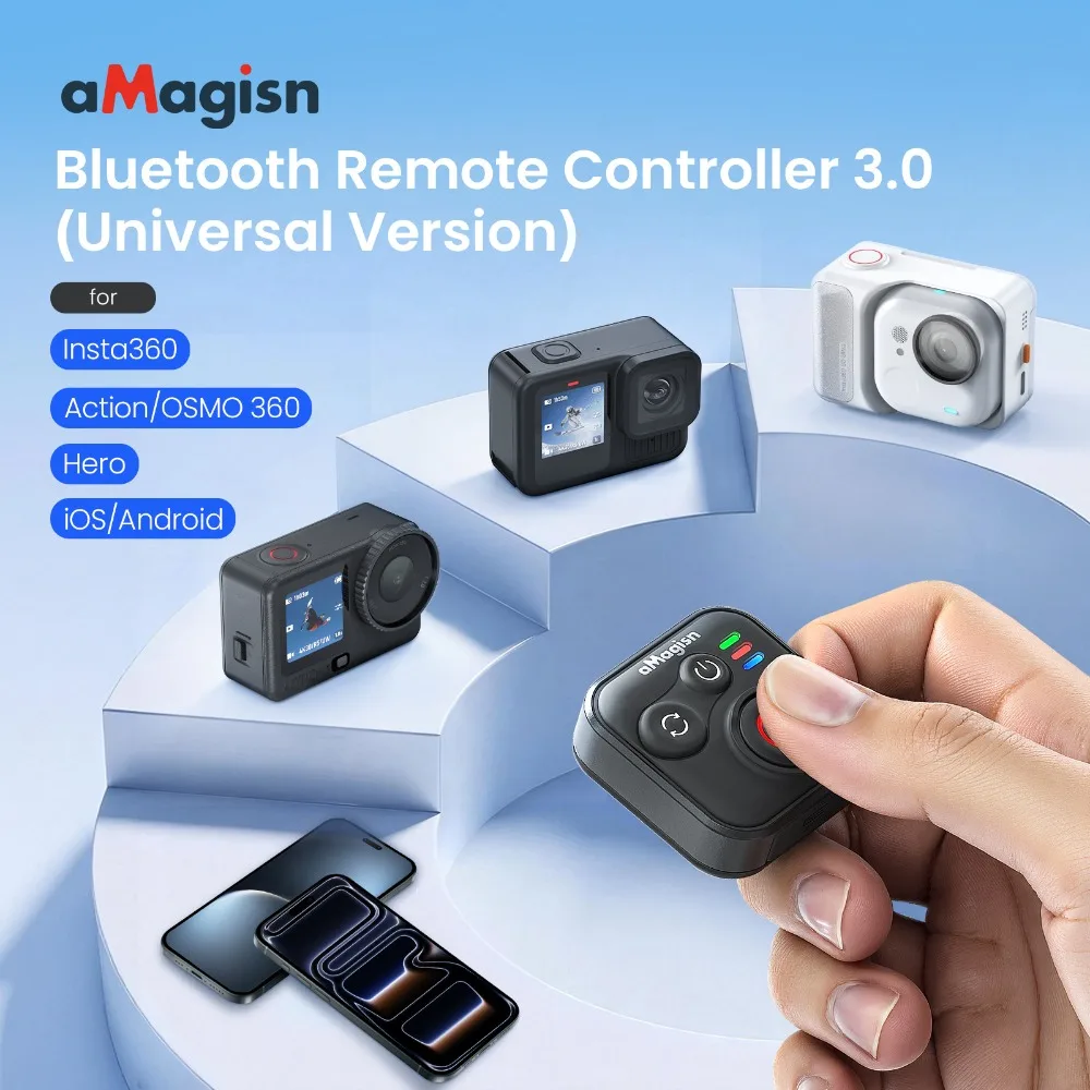 Беспроводной пульт дистанционного управления aMagisn Bluetooth 3.0 (универсальная версия) для экшн-камер Insta360 / GoPro / DJI (аксессуар)
Беспроводной пульт дистанционного управления aMagisn Bluetooth 3.0 (универсальная версия) для экшн-камер Insta360 / GoPro / DJI (аксессуар)