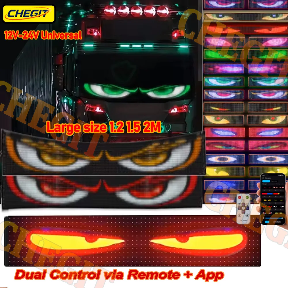 Large Sceen LED App & Remote Control Devil's Eye Truck Car Interior Decoration Ambient Light Custom Text Pattern Lighting
Large Sceen LED App & Remote Control Devil's Eye Truck Car Interior Decoration Ambient Light Custom Text Pattern Lighting