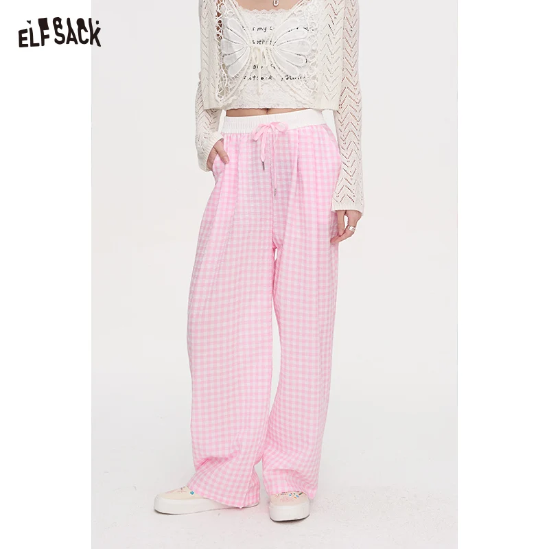 ELFSACK 2025 Summer New Arrivals Checkered Wide Leg Casual Straight Leg Pants For Women
ELFSACK 2025 Summer New Arrivals Checkered Wide Leg Casual Straight Leg Pants For Women