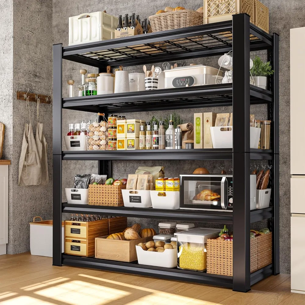 3010 LB Storage Shelves – 72" H Heavy-Duty Garage Shelving, 5-Tier Adjustable Metal Shelf for Storage Use
3010 LB Storage Shelves – 72" H Heavy-Duty Garage Shelving, 5-Tier Adjustable Metal Shelf for Storage Use