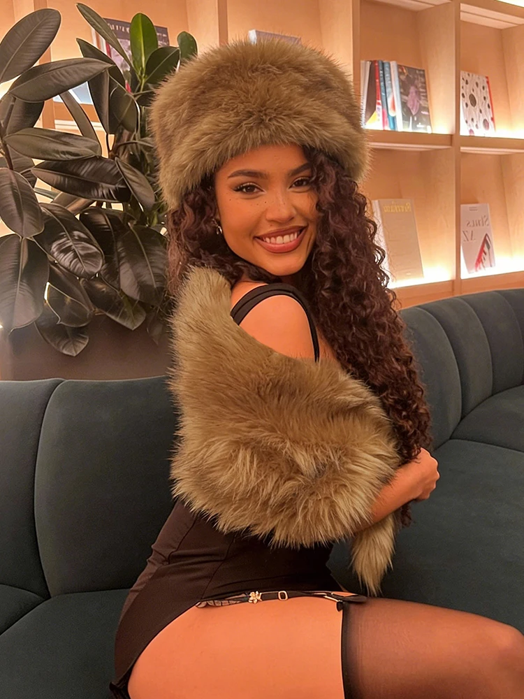 Nibber Fashion Wild Women Furs Shawl Hipster Luxury Slash Neck Knot Elegant Banquet Party Clubwear Midnight Soft Warm Crop Tops
Nibber Fashion Wild Women Furs Shawl Hipster Luxury Slash Neck Knot Elegant Banquet Party Clubwear Midnight Soft Warm Crop Tops