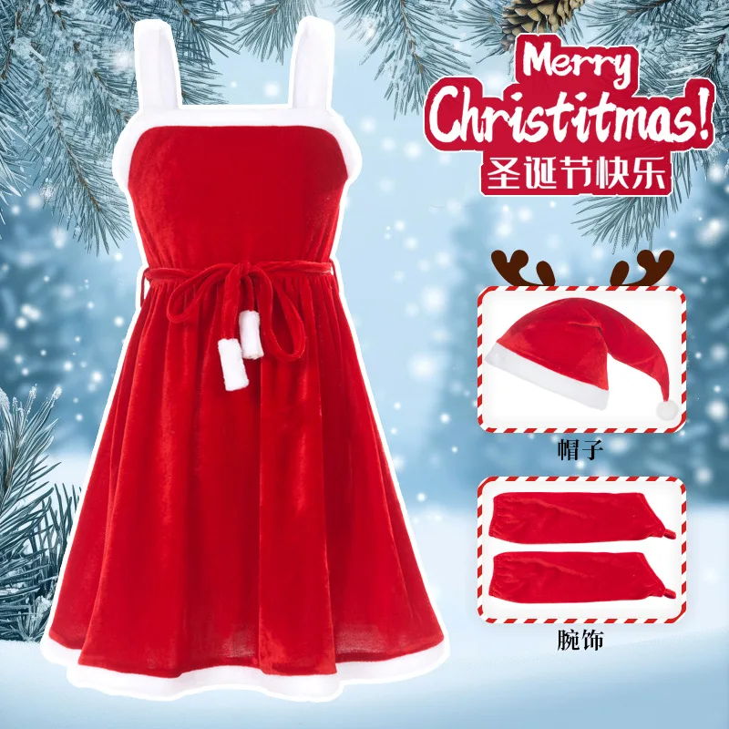 Рождественские костюмы, праздничная одежда, красное платье, зимний рождественский костюм для девочек, платье без рукавов, костюм Санта-Клауса
Рождественские костюмы, праздничная одежда, красное платье, зимний рождественский костюм для девочек, платье без рукавов, костюм Санта-Клауса