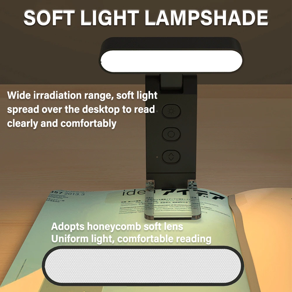 C2 6 Brightness Timing Reminder Long Book Clip Lamp 700mah Book Lamp Usb Rechargeable Clip-On Book Light Desktop Night Light
C2 6 Brightness Timing Reminder Long Book Clip Lamp 700mah Book Lamp Usb Rechargeable Clip-On Book Light Desktop Night Light