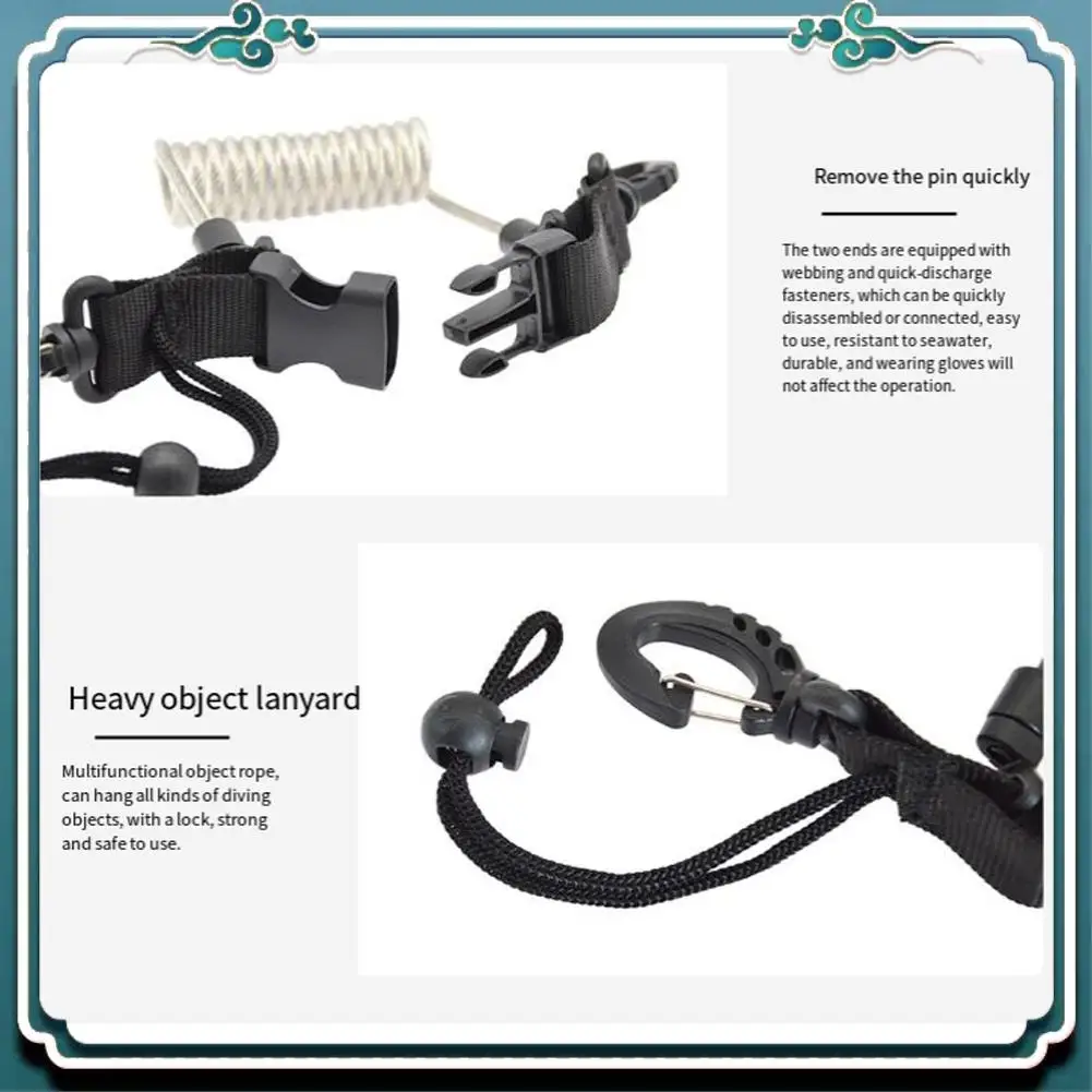Reliable Diving Camera Lost Hand Rope TPU Spring Steel Wire Anti-Lost Rope With Quick Release Buckles On Both Ends
Reliable Diving Camera Lost Hand Rope TPU Spring Steel Wire Anti-Lost Rope With Quick Release Buckles On Both Ends