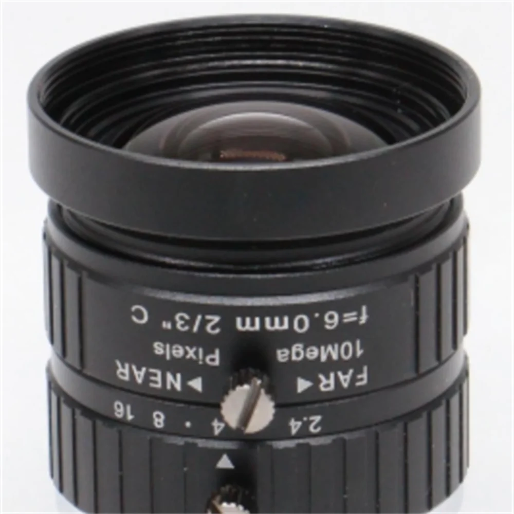 C-Mount Lens UHD 4K 10MP 2/3" 6mm F2.4 Low Distortion Lens Manual Focus for CCTV IP Security Camera SL-0428
C-Mount Lens UHD 4K 10MP 2/3" 6mm F2.4 Low Distortion Lens Manual Focus for CCTV IP Security Camera SL-0428