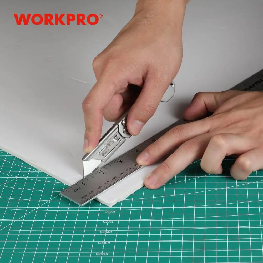 WORKPRO Folding Utility Knife Stainless Steel Quick Realse Pocket Knife General-Purpose Cutting
WORKPRO Folding Utility Knife Stainless Steel Quick Realse Pocket Knife General-Purpose Cutting