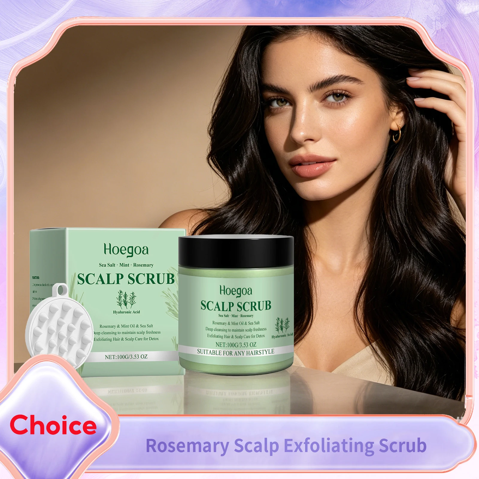 Rosemary Hair Care Scrub Cream Deep Cleansing Strengthening Hair Follicle Exfoliating Oil Control Nourishing Scalp Massage Care
Rosemary Hair Care Scrub Cream Deep Cleansing Strengthening Hair Follicle Exfoliating Oil Control Nourishing Scalp Massage Care