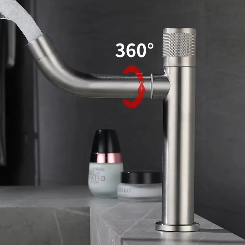 Смеситель для раковины из нержавеющей стали 360° ° Поворотный излив, установленный на палубе, одна ручка, одинарный кран для холодной воды для наружного сада 
Смеситель для раковины из нержавеющей стали 360° ° Поворотный излив, установленный на палубе, одна ручка, одинарный кран для холодной воды для наружного сада