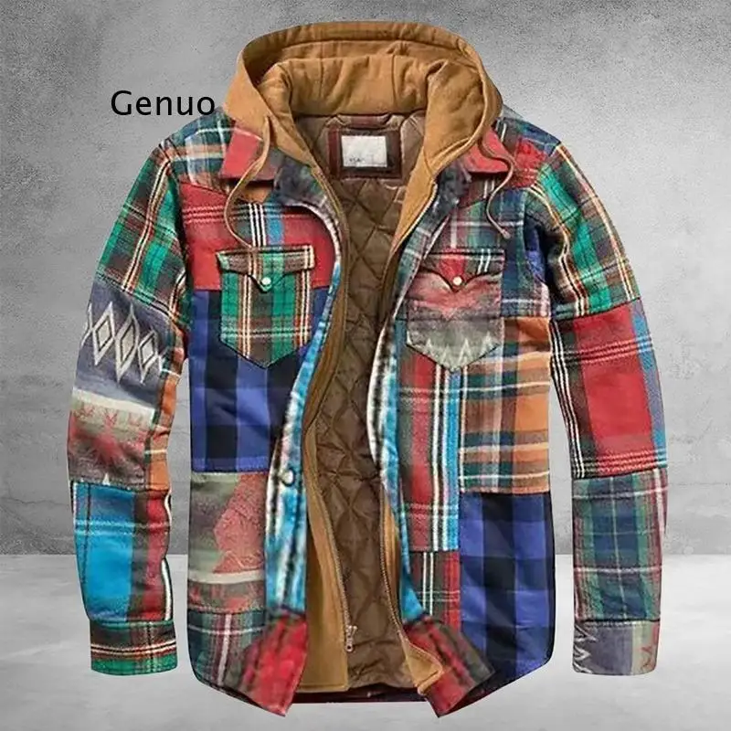 Men Retro Vintage Spring Winter Long Sleeve Plaid Shirt Jacket For Men Checked Jacket Coat Overcoat Hooded Pocket Jacket Coat
Men Retro Vintage Spring Winter Long Sleeve Plaid Shirt Jacket For Men Checked Jacket Coat Overcoat Hooded Pocket Jacket Coat