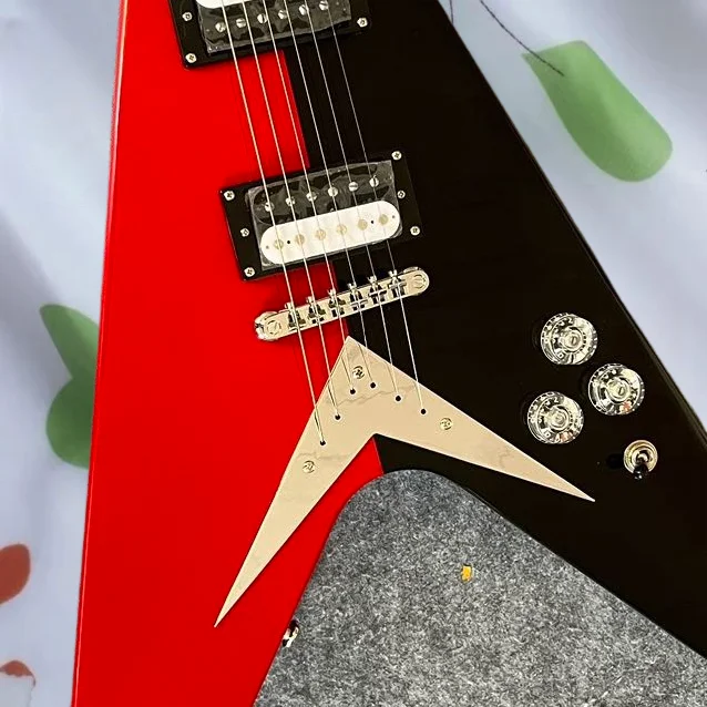Electric guitar, customizable, maple neck, peach heart body, 2-color irregular shape, in stock, fast and free shipping
Electric guitar, customizable, maple neck, peach heart body, 2-color irregular shape, in stock, fast and free shipping