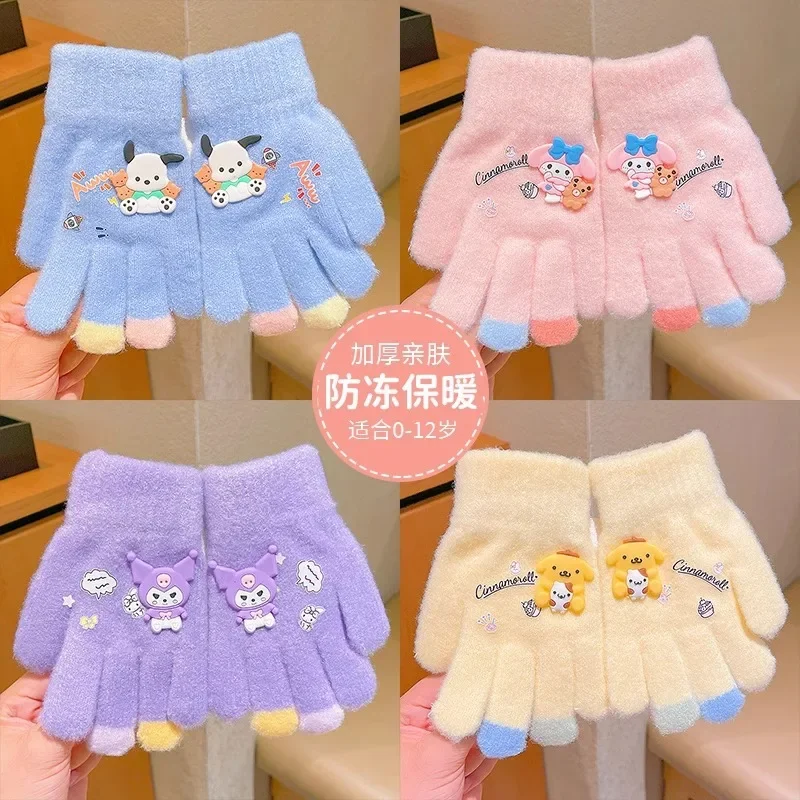 Kawaii Sanrio Cartoon Kuromi My Melody Cinnamoroll Gloves Winter Thick Plush Five Finger Gloves for Girls Christmas Gift
Kawaii Sanrio Cartoon Kuromi My Melody Cinnamoroll Gloves Winter Thick Plush Five Finger Gloves for Girls Christmas Gift