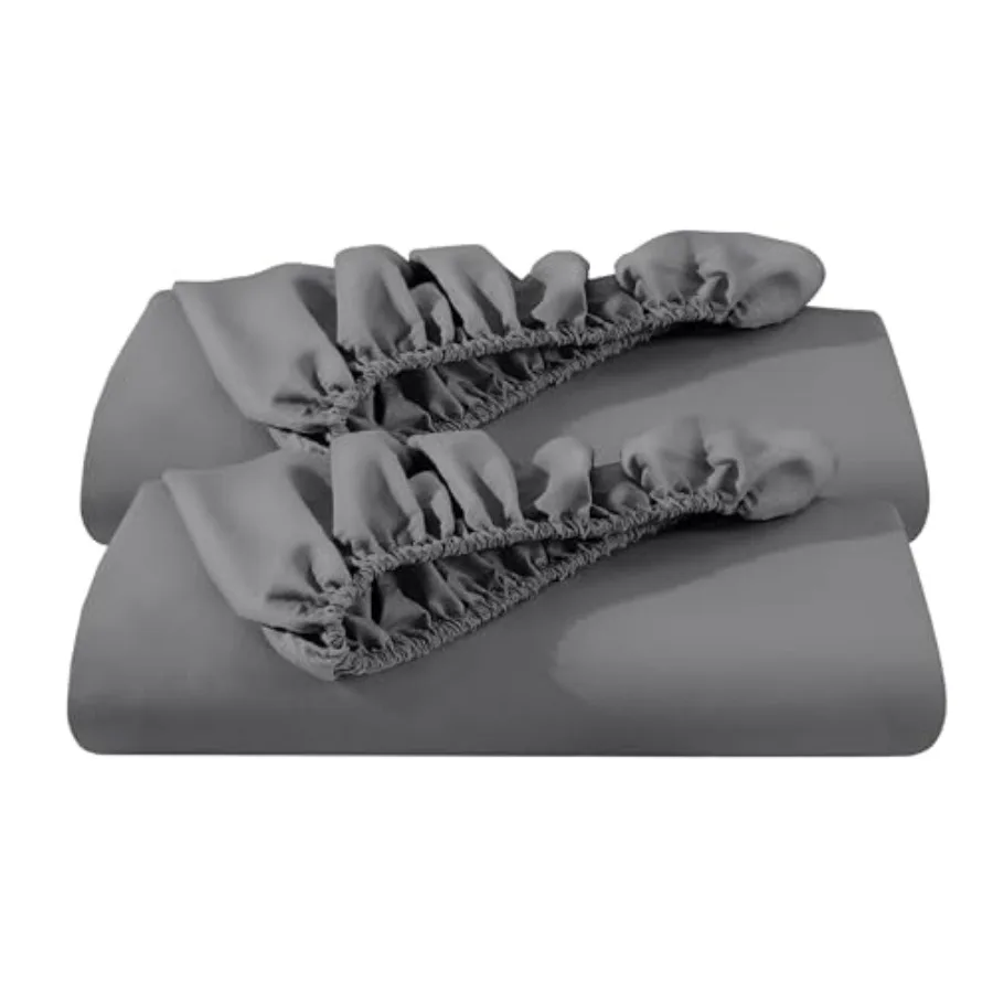 2-Pack Fitted Bottom Sheets - Premium 1800 Ultra-Soft Wrinkle Resistant Microfiber - Deep Pocket,Grey
2-Pack Fitted Bottom Sheets - Premium 1800 Ultra-Soft Wrinkle Resistant Microfiber - Deep Pocket,Grey
