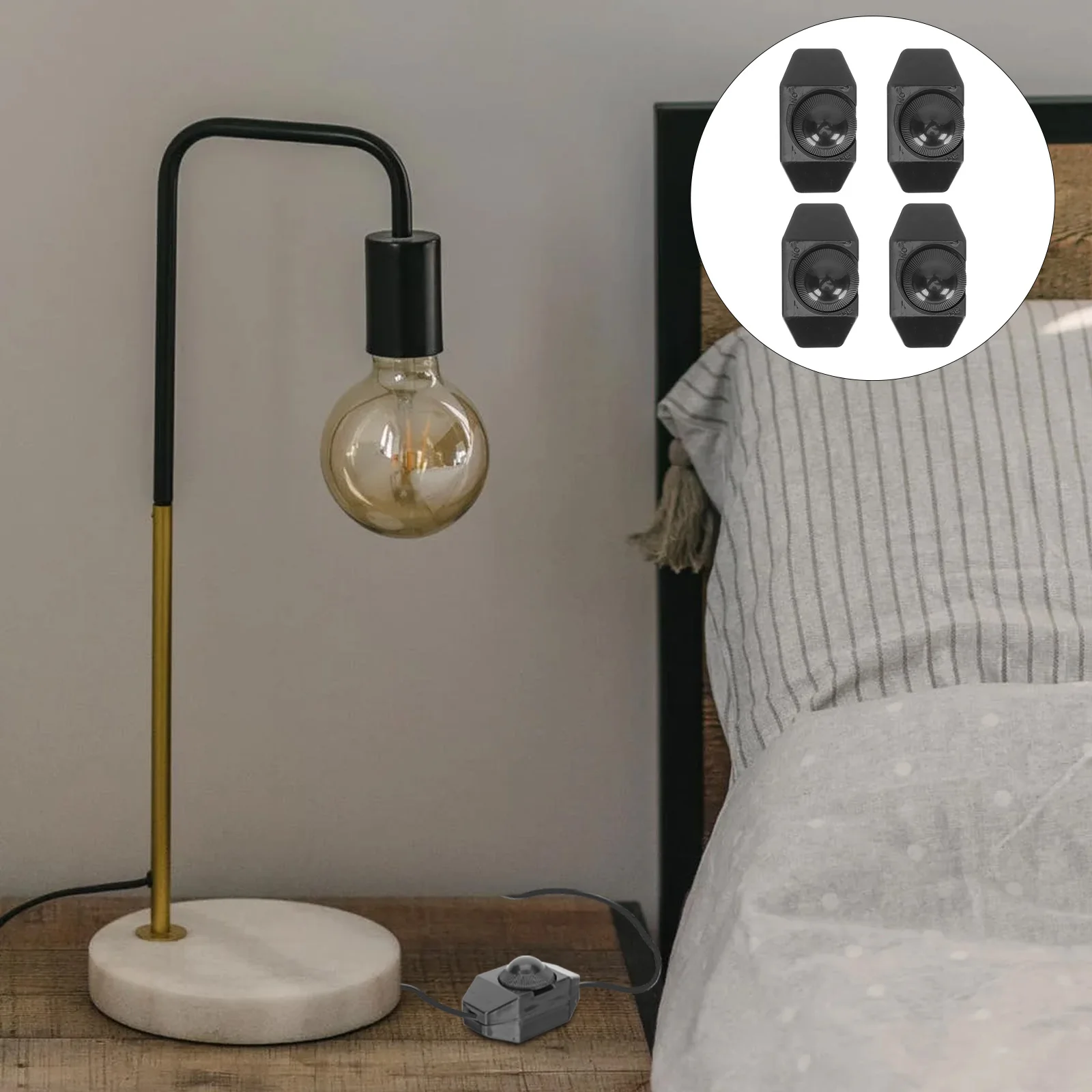4pcs Lamp Switch Table Light Brightness Knob Table Light Switch Accessory Black Replace Simple Easy Install
4pcs Lamp Switch Table Light Brightness Knob Table Light Switch Accessory Black Replace Simple Easy Install