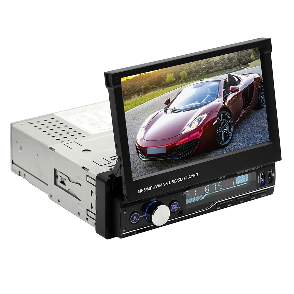 1Din Car Radio Stereo Retractable 7" Touch Screen Audio BT USB TF FM AUX Video Autoradio DVD Multimedia MP5 Player
1Din Car Radio Stereo Retractable 7" Touch Screen Audio BT USB TF FM AUX Video Autoradio DVD Multimedia MP5 Player