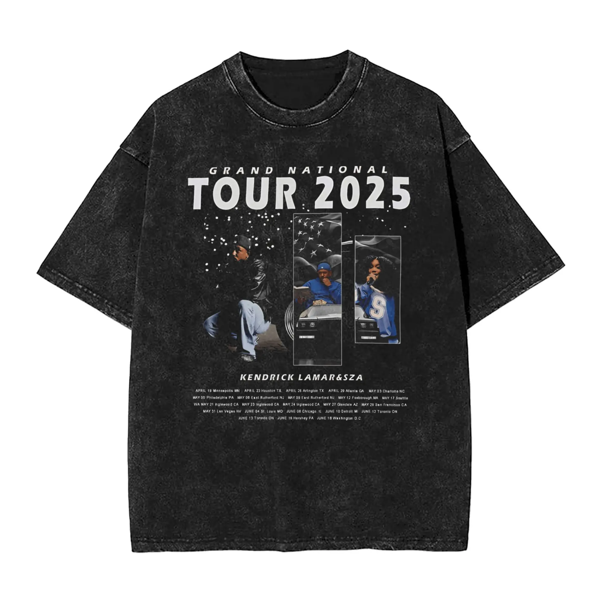 Singer Kendrick Lamar SZA Tour 2025 Washed T Shirt Man Vintage Cotton T Shirts Beach O Neck Trendy Cool Tees Simple Big Size
Singer Kendrick Lamar SZA Tour 2025 Washed T Shirt Man Vintage Cotton T Shirts Beach O Neck Trendy Cool Tees Simple Big Size
