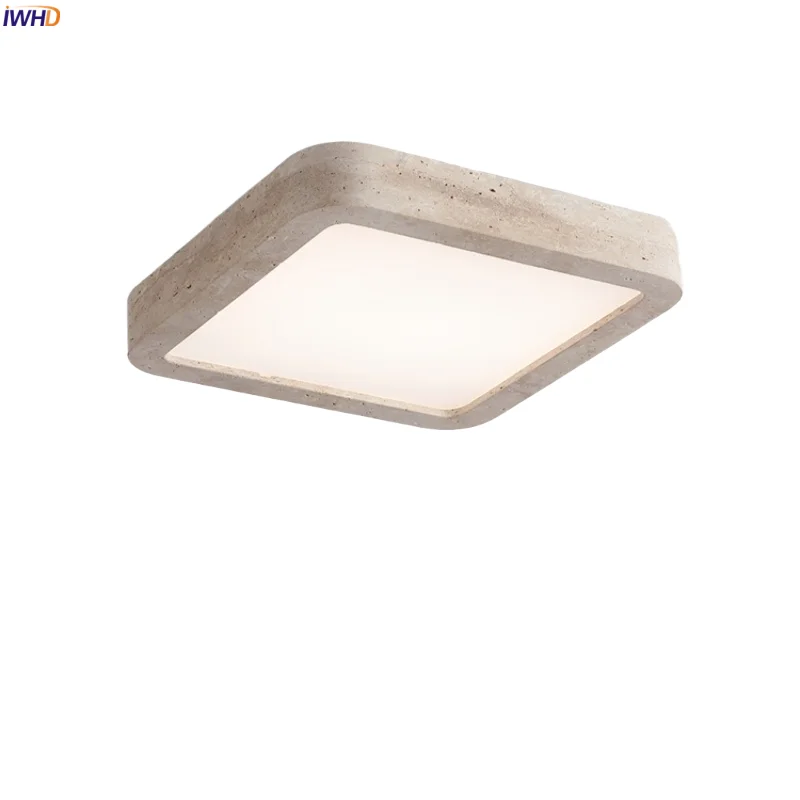 IWHD Square Stone LED Ceiling Light Fixture Yellow Travertine Bedroom Living Room Japan Wabi Sabi Ceiling Lamps Lampara De Techo
IWHD Square Stone LED Ceiling Light Fixture Yellow Travertine Bedroom Living Room Japan Wabi Sabi Ceiling Lamps Lampara De Techo