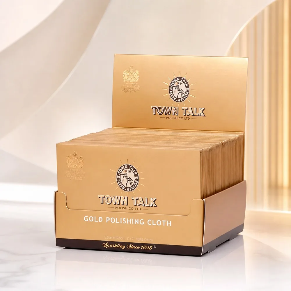 50pcs England Town Talk Gold Polishing Cloth Jewelry Cleaning Watch Natural Cotton Fiber 12.5x17.5cm
50pcs England Town Talk Gold Polishing Cloth Jewelry Cleaning Watch Natural Cotton Fiber 12.5x17.5cm