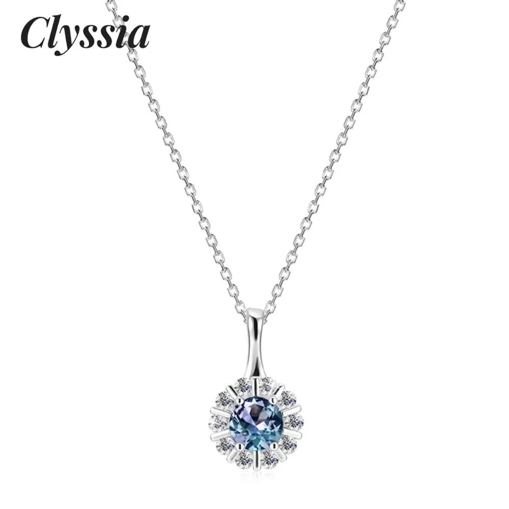 CLYSSIA стерлингового серебра 925, изменение цвета, александрит, драгоценный камень, цветок, кулон, очаровательное стильное ожерелье, ювелирные изделия, женские ювелирные изделия
CLYSSIA стерлингового серебра 925, изменение цвета, александрит, драгоценный камень, цветок, кулон, очаровательное стильное ожерелье, ювелирные изделия, женские ювелирные изделия