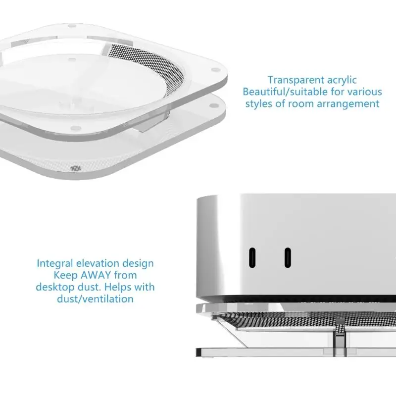 652F Modern Acrylic Desktop Mount AntiDust Cooling Platform For Mini And Small Devices
652F Modern Acrylic Desktop Mount AntiDust Cooling Platform For Mini And Small Devices