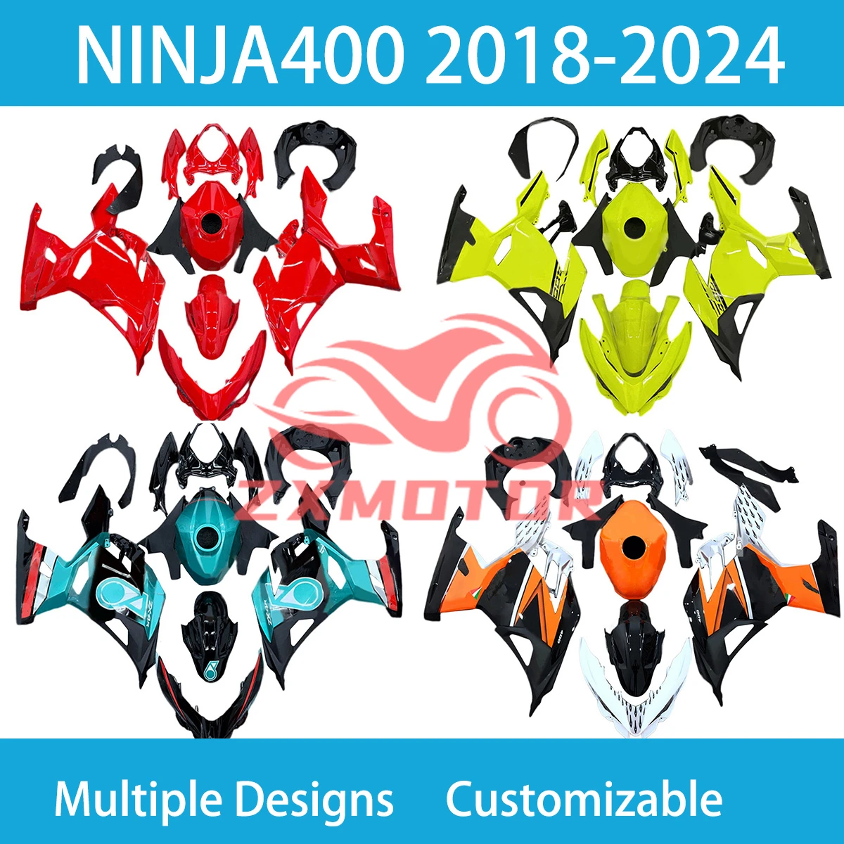 Motorcycle Fairing Kit EX400R 2018 2019 2020 2021 2022 2023 2024 Injection Fairings Bodywork for Kawasaki NINJA400 18-24 New
Motorcycle Fairing Kit EX400R 2018 2019 2020 2021 2022 2023 2024 Injection Fairings Bodywork for Kawasaki NINJA400 18-24 New