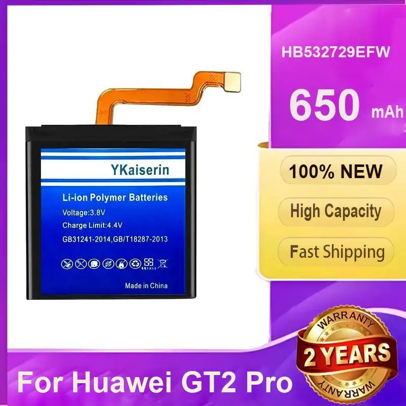 High Quality HB532729EFW For Huawei GT2 Pro Watch Battery 650mAh Environmentally Friendly
High Quality HB532729EFW For Huawei GT2 Pro Watch Battery 650mAh Environmentally Friendly