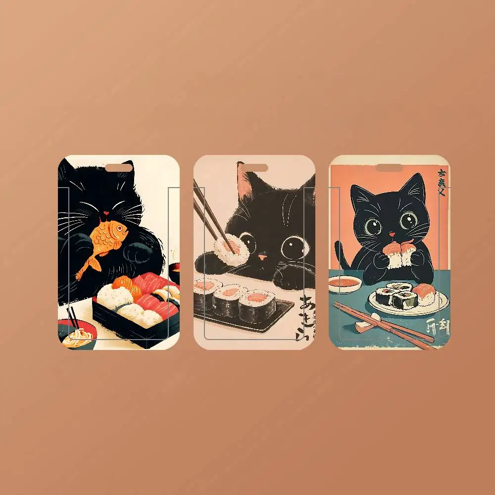 Black Cat Sushi ID Badge Holder With Lanyard Neck Strap For Office School Name Card Credentials Case
Black Cat Sushi ID Badge Holder With Lanyard Neck Strap For Office School Name Card Credentials Case