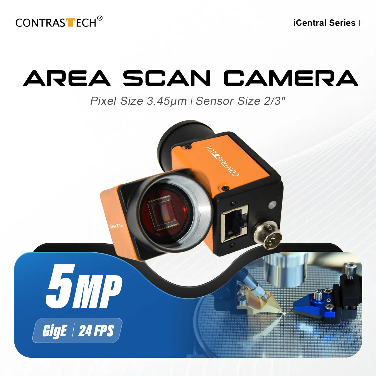5mp IMX264 24fps GigE Computer Vision Camera for No-destructive Testing
5mp IMX264 24fps GigE Computer Vision Camera for No-destructive Testing