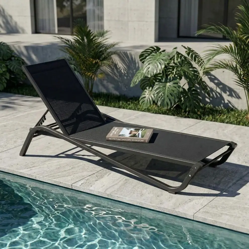 of 2 Patio Chaise Lounge Chairs, AllWeather Aluminum Pool Loungers for Outside, 5Position Adjustable Sunbathing Chair for Deck,
of 2 Patio Chaise Lounge Chairs, AllWeather Aluminum Pool Loungers for Outside, 5Position Adjustable Sunbathing Chair for Deck,