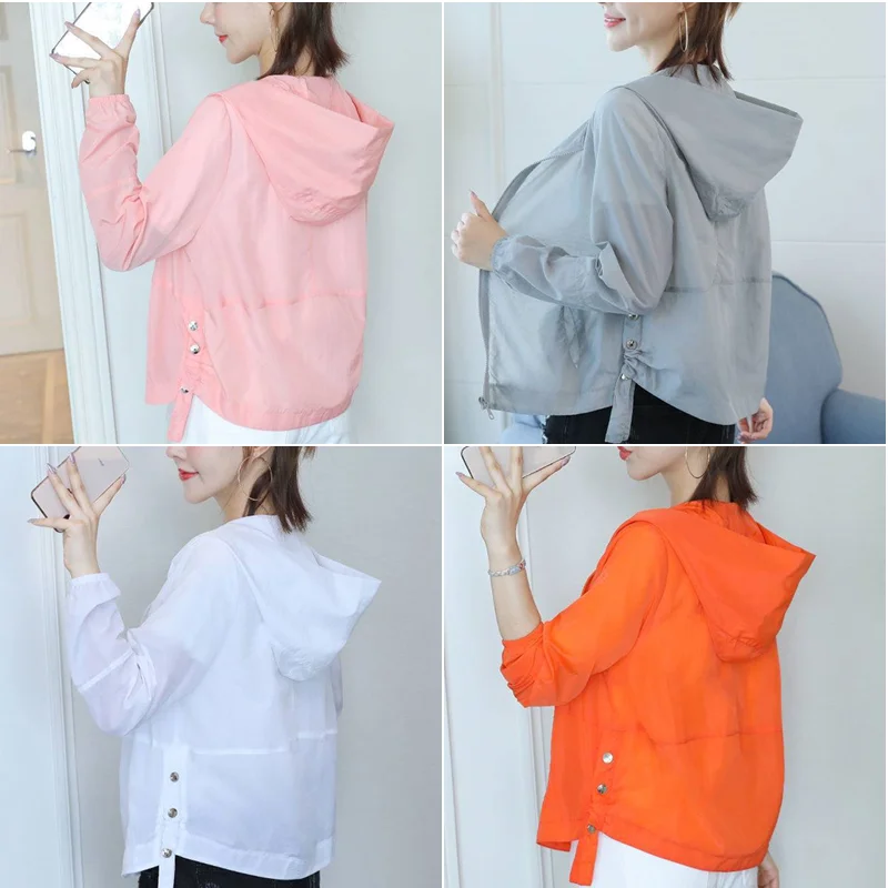2022 New Summer Thin Models Hooded Coat Women's Anti-UV Breathable Thin Sunscreen Clothing Long-Sleeved Short Jacket Femme Tops
2022 New Summer Thin Models Hooded Coat Women's Anti-UV Breathable Thin Sunscreen Clothing Long-Sleeved Short Jacket Femme Tops