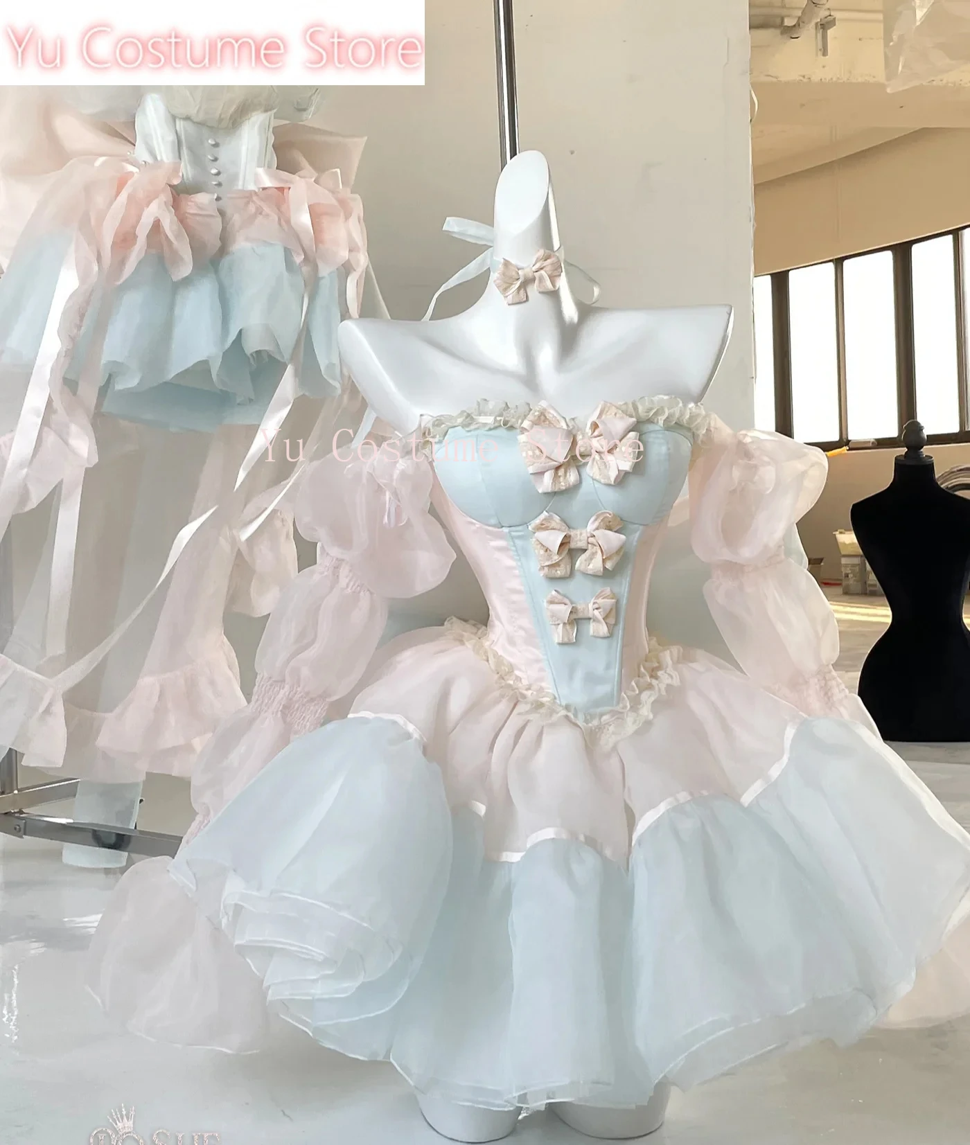 Fairy Sweet Girl Princess Dress New Fashion Pink Blue Cute Bow Strapless Top Tutu Skirt Two-piece Set Women's Skirt Yu Cosplay
Fairy Sweet Girl Princess Dress New Fashion Pink Blue Cute Bow Strapless Top Tutu Skirt Two-piece Set Women's Skirt Yu Cosplay