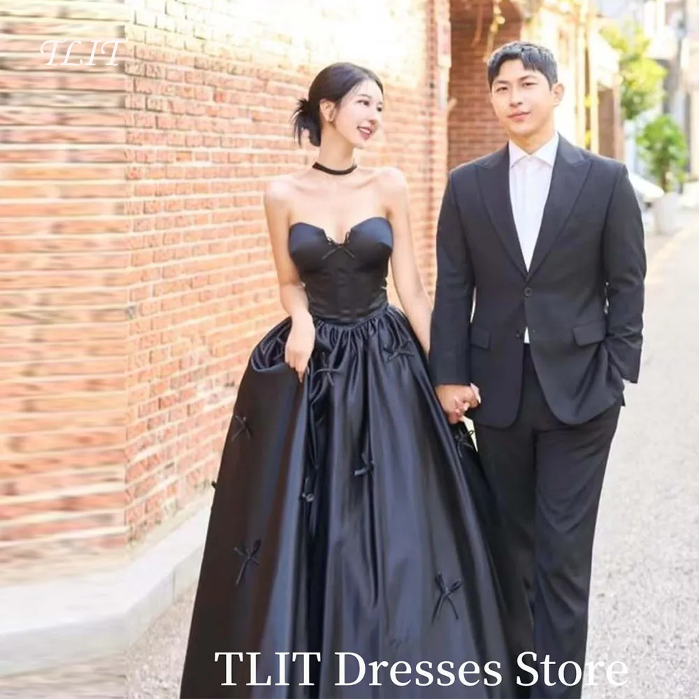 TLIT Black Satin A-line Evening Gown Dress Sexy Sweetheart Prom Gown Customized 3D Bow Backless Formal Occasions Dresses
TLIT Black Satin A-line Evening Gown Dress Sexy Sweetheart Prom Gown Customized 3D Bow Backless Formal Occasions Dresses