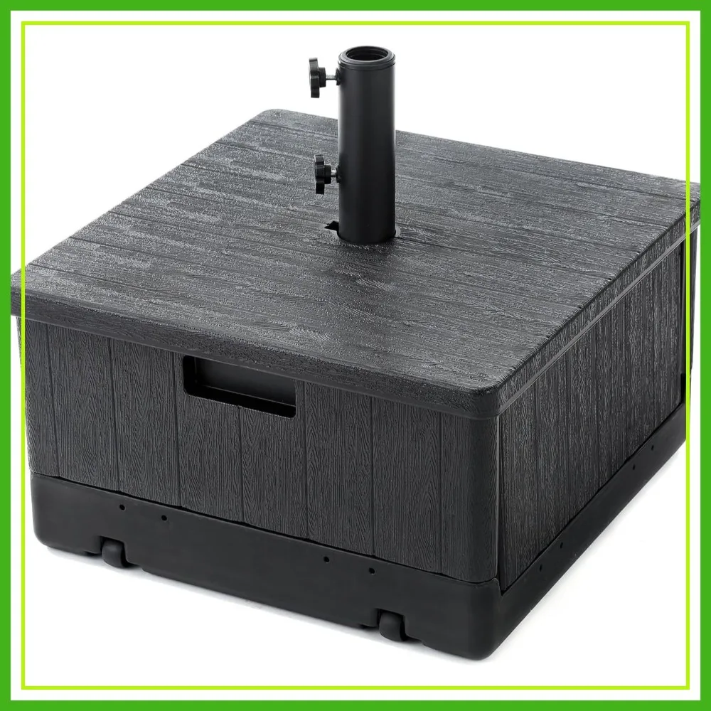 119lbs 21" Square Heavy Duty Umbrella Base with Wheels & Water Bag, Supports 11 Ft Umbrella, Convertible Table or Planter
119lbs 21" Square Heavy Duty Umbrella Base with Wheels & Water Bag, Supports 11 Ft Umbrella, Convertible Table or Planter