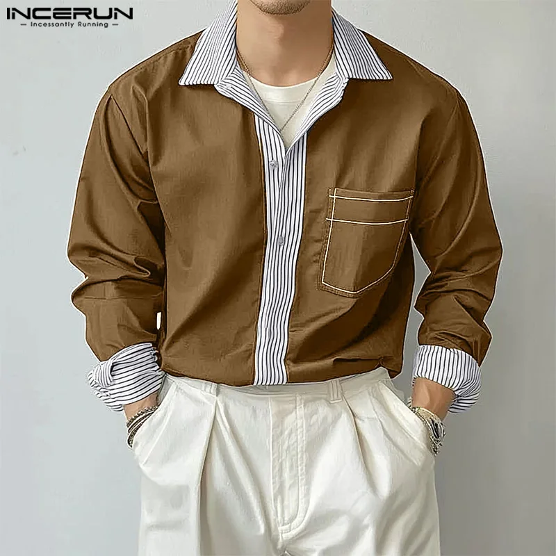 INCERUN Tops 2025 Korean Style Fashion Men's Patchwork Striped Contrast Shirt Casual Streetwear Simple Long Sleeved Blouse S-5XL
INCERUN Tops 2025 Korean Style Fashion Men's Patchwork Striped Contrast Shirt Casual Streetwear Simple Long Sleeved Blouse S-5XL