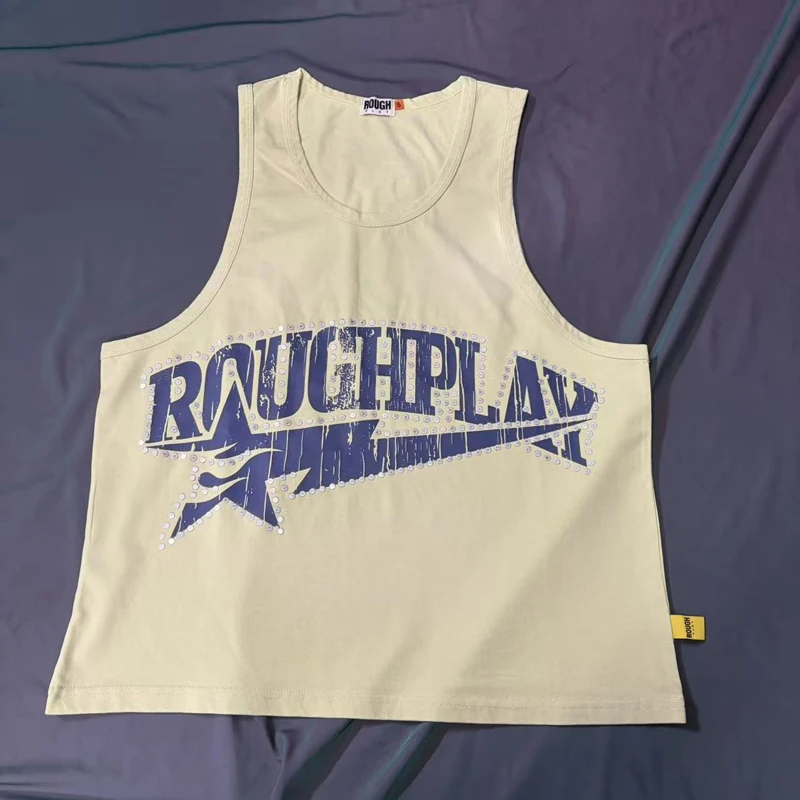 High Quality Rough Play Sleeveless Vest Summer Casual Breathable Hot Diamond Print T-shirt Retro Do Old ROUGHPLAY Tank Top
High Quality Rough Play Sleeveless Vest Summer Casual Breathable Hot Diamond Print T-shirt Retro Do Old ROUGHPLAY Tank Top