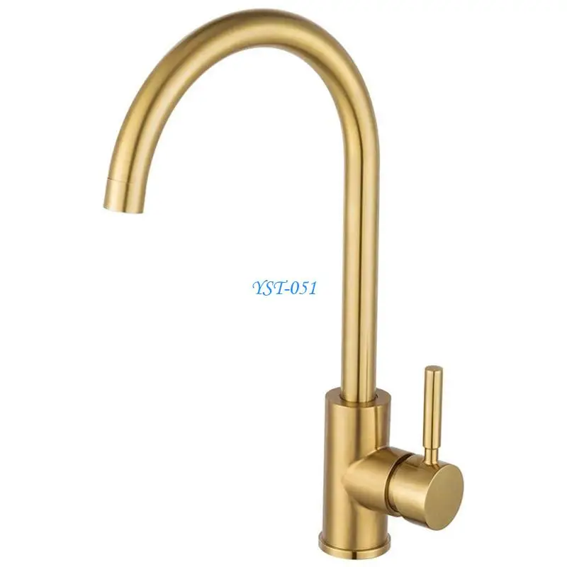 E15A Kitchen Faucets Gold Kitchen Mixer Single Handle Single Hole Cold Hot Faucet Mixer Sink Tap Water Faucet 360 Degree
E15A Kitchen Faucets Gold Kitchen Mixer Single Handle Single Hole Cold Hot Faucet Mixer Sink Tap Water Faucet 360 Degree