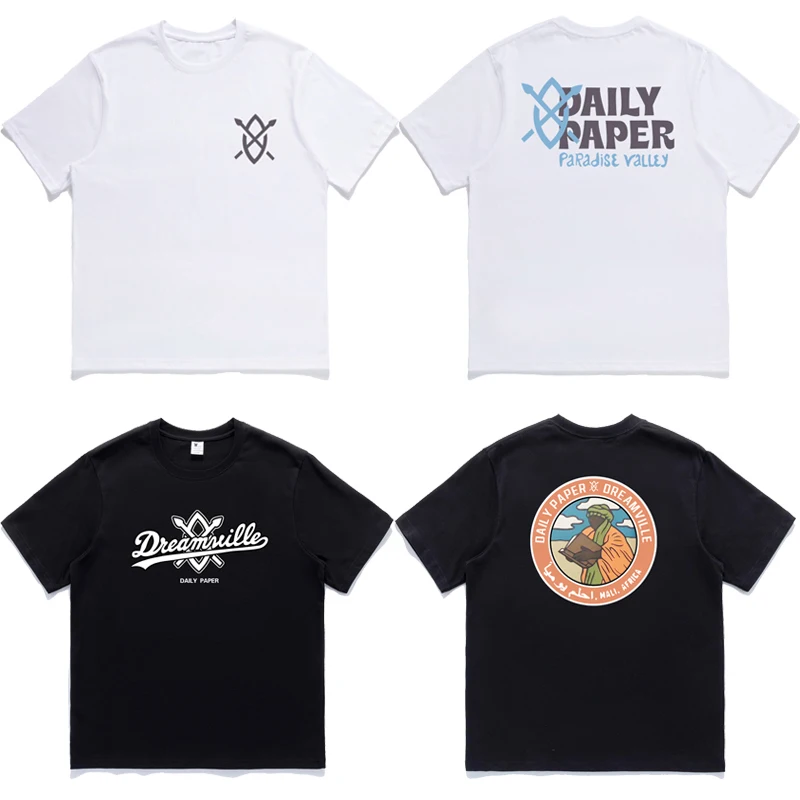 Summer High Quality DAILY PAPER Short-sleeved Men Women Fashion Trend T-shirts Casual Comfortable Cotton Daily Paper Tee 
Summer High Quality DAILY PAPER Short-sleeved Men Women Fashion Trend T-shirts Casual Comfortable Cotton Daily Paper Tee