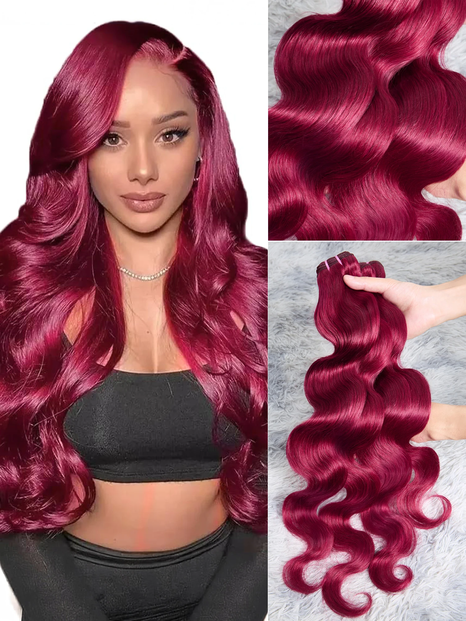 99J Burgundy Body Wave Human Hair Bundles Brazilian Hair Weave Bundles Water Wave Hair Bundles Red Colored 1/3/4 Bundles Deals
99J Burgundy Body Wave Human Hair Bundles Brazilian Hair Weave Bundles Water Wave Hair Bundles Red Colored 1/3/4 Bundles Deals