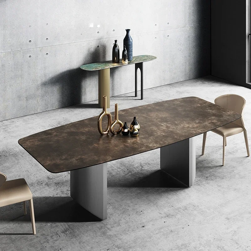 Italian minimalist dining table/imported 3mm rock slab + 10mm glass/household long dining table
Italian minimalist dining table/imported 3mm rock slab + 10mm glass/household long dining table