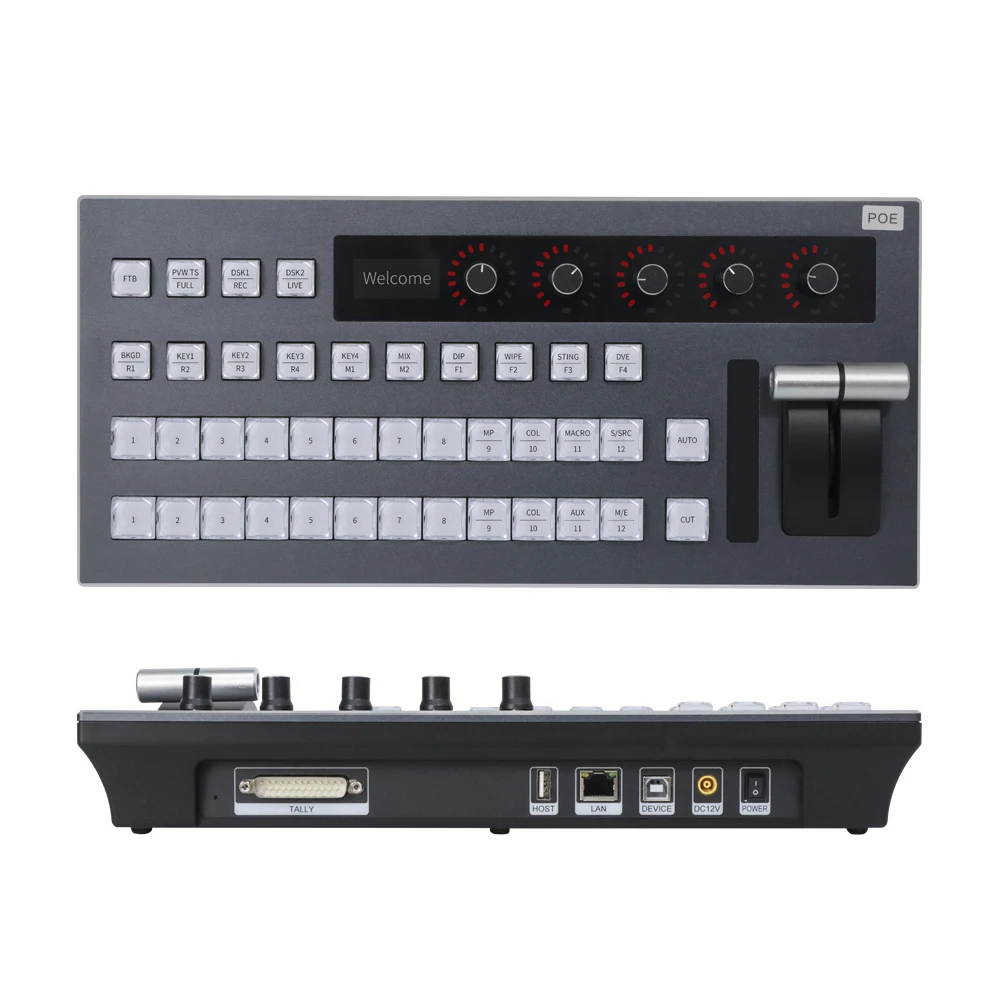 Hot Selling 12 Channel VMix Atem Obs IP Controller Panel Video Mixer Switcher Live Streaming for Sport Church TV Studio
Hot Selling 12 Channel VMix Atem Obs IP Controller Panel Video Mixer Switcher Live Streaming for Sport Church TV Studio