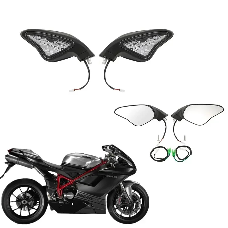 For Ducati 848 EVO 2008-2013 1098 1098S 1098R 2007-2009 1198 1198S 1198R 2009-2011 Motorcycle Rearview Mirrors W/Turn Signals Mo
For Ducati 848 EVO 2008-2013 1098 1098S 1098R 2007-2009 1198 1198S 1198R 2009-2011 Motorcycle Rearview Mirrors W/Turn Signals Mo
