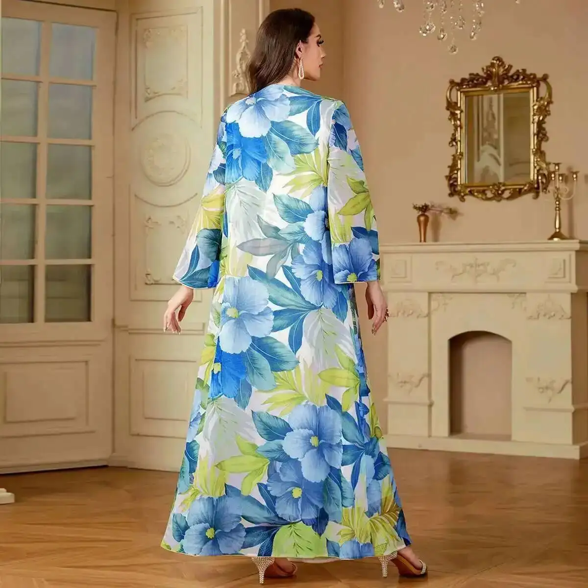 Women's 4185 Fashion Dubai Long Robe Dress Fashion Print Patchwork Loose Sequin Dress Abaya Ramadan Dubai Luxury Islam Elegant
Women's 4185 Fashion Dubai Long Robe Dress Fashion Print Patchwork Loose Sequin Dress Abaya Ramadan Dubai Luxury Islam Elegant