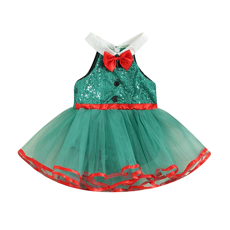 1-4T Toddler Baby Girl Christmas Dress Toddler Sequin Sleeveless Tulle Party Dress Newborn Lapel Collar Mini Dress
1-4T Toddler Baby Girl Christmas Dress Toddler Sequin Sleeveless Tulle Party Dress Newborn Lapel Collar Mini Dress