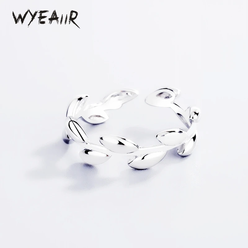 WYEAIIR 925 Sterling Silver Fresh Branch Leaf Temperament Sweet Fine Jewelry Resizable Opening Female Ring
WYEAIIR 925 Sterling Silver Fresh Branch Leaf Temperament Sweet Fine Jewelry Resizable Opening Female Ring